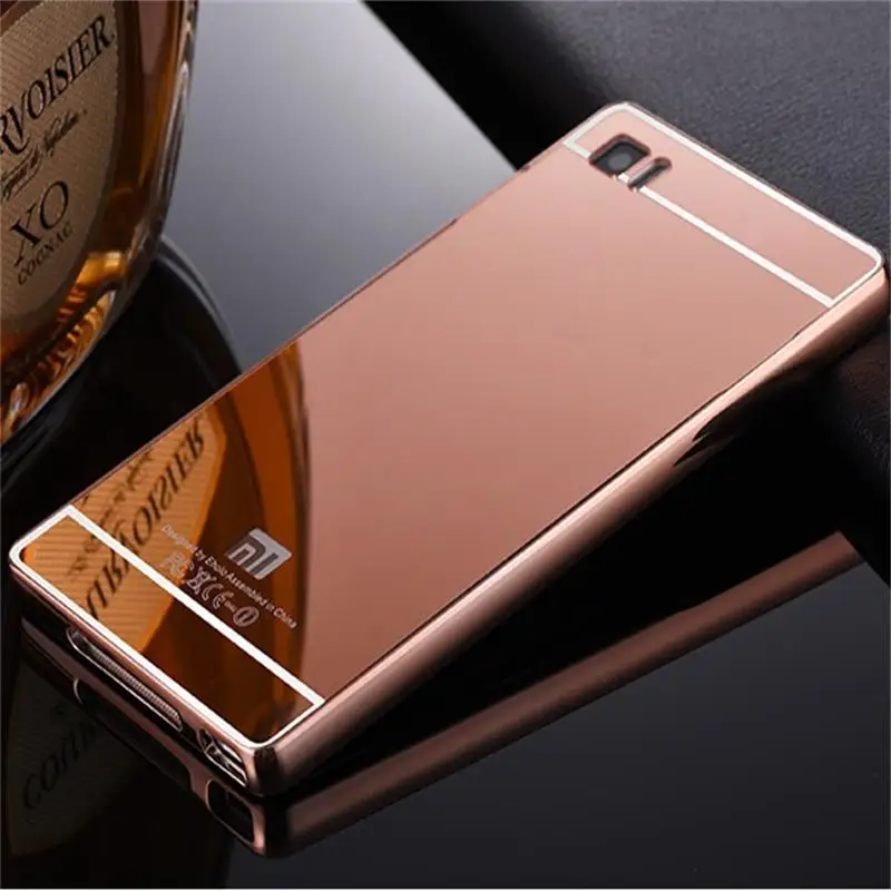 Xinchentech чехол для Xiaomi Mi3 роскошный зеркальный металлический + акриловый жесткий