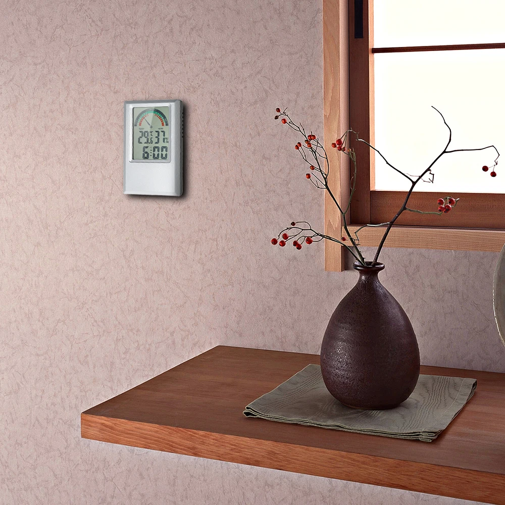 Цифровой термометр гигрометр C/F настенный Измеритель температуры и влажности с