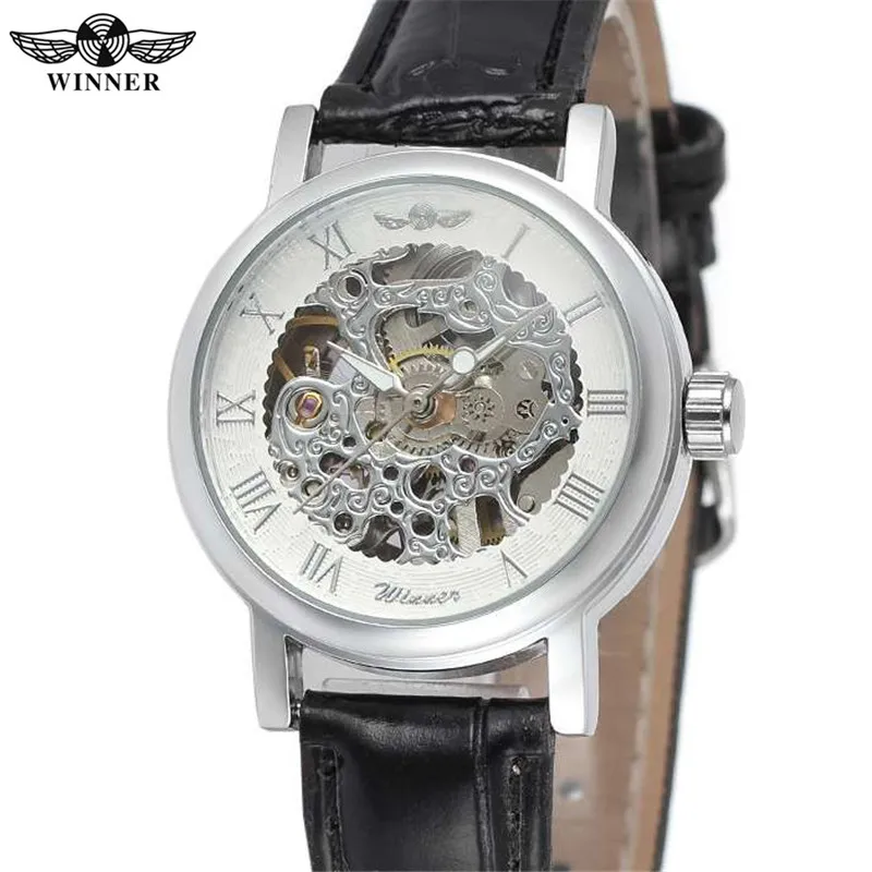 Новинка повседневные часы WINNER женские деловые с скелетом автоматические