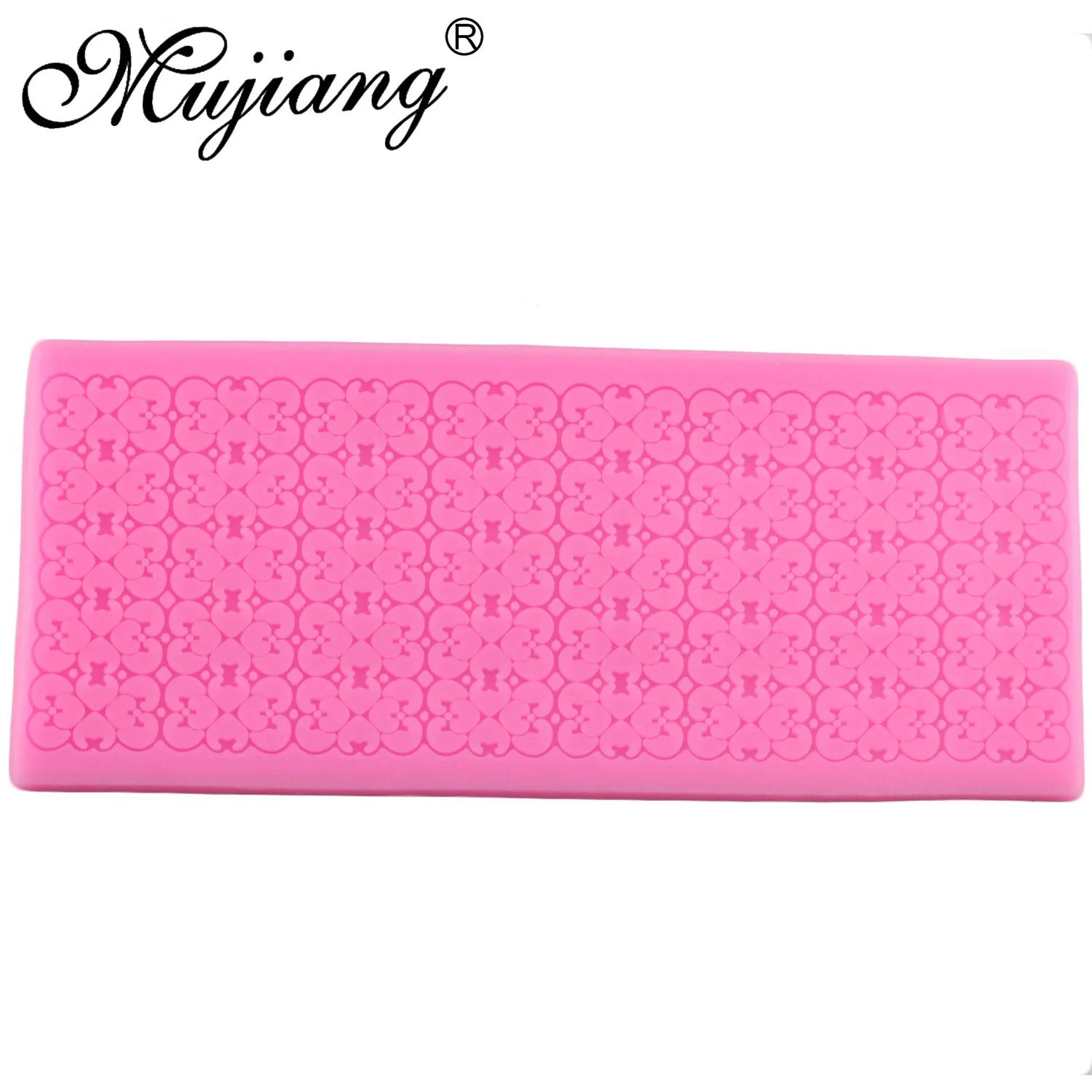 Mujiang цветок кружево силикон коврик из сахара торт границы инструменты для