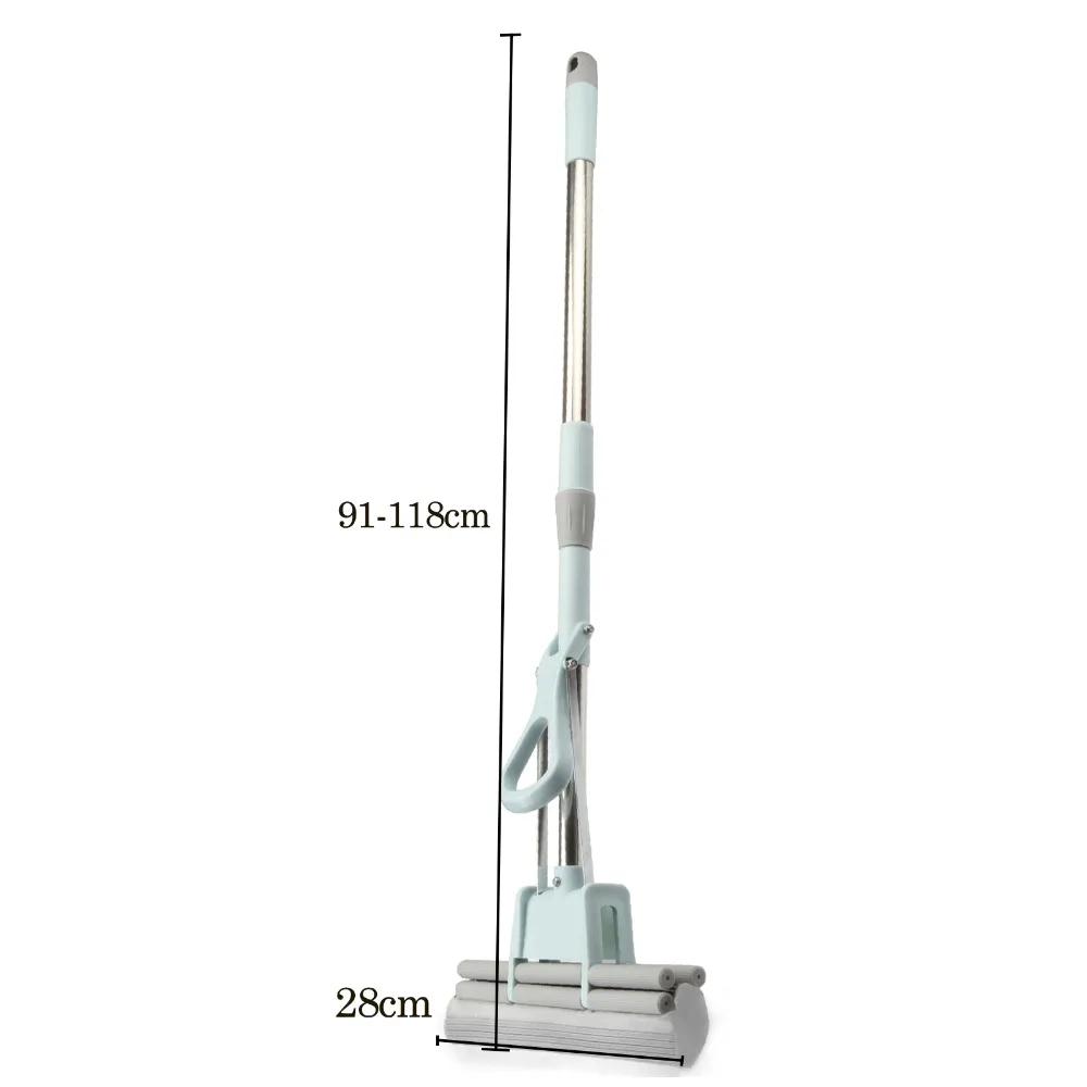 1 шт нержавеющая SteelTelescopic ручка впитывающая губка Швабра Тапочки отличного