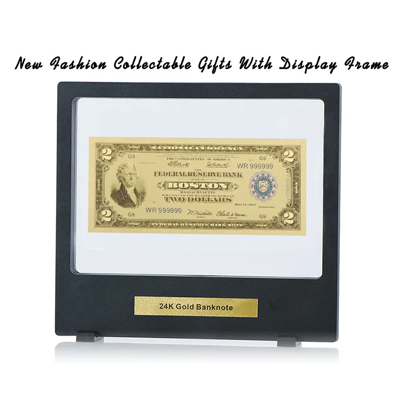 WR доллар США Note креативный 2 доллара 24 к 999 9 позолоченный мир бумажные деньги