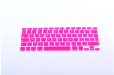 EU layout Magenta Итальянский lingua italiana защитный чехол для клавиатуры для Macbook air 13 Pro 13 15 силиконовая пленка наклейка ЕС Великобритания - Цвет: EU layout Magenta