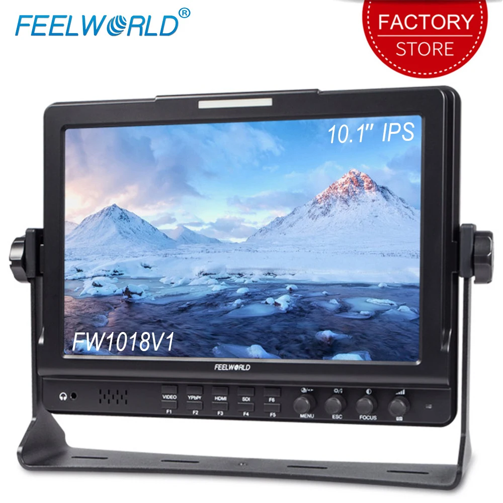 preço Feelworld Fw1018v1 10.1 Polegada Câmera Monitor De Campo 4k Hd Completo 1920x1200 Ips Exibição Hdmi Ypbpr Entrada De áudio Vídeo Para Câmeras Dslr