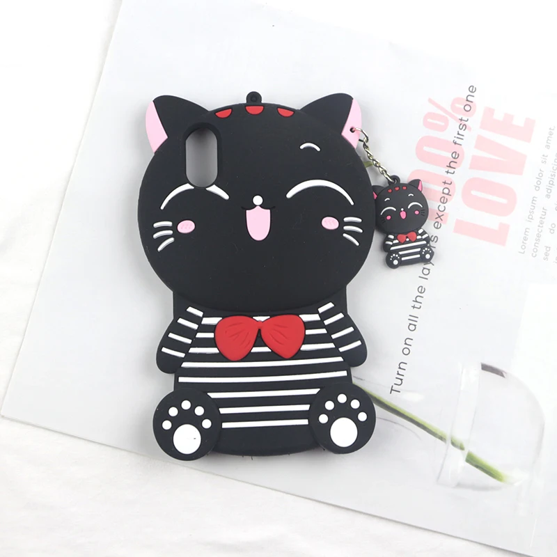 Black 3D ST 3D чехол с рисунком стежка для Apple iphone 4 4G 4S 3," кролик лошадь кошка Салли чехол сумочки-Чехлы для мобильного телефона - Цвет: Black 3D ST