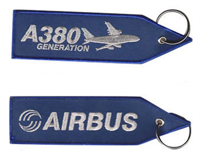 Airbus A380 Generation Aircraft Custom Fabric Embroidered Keychain Key Tags | Автомобили и мотоциклы
