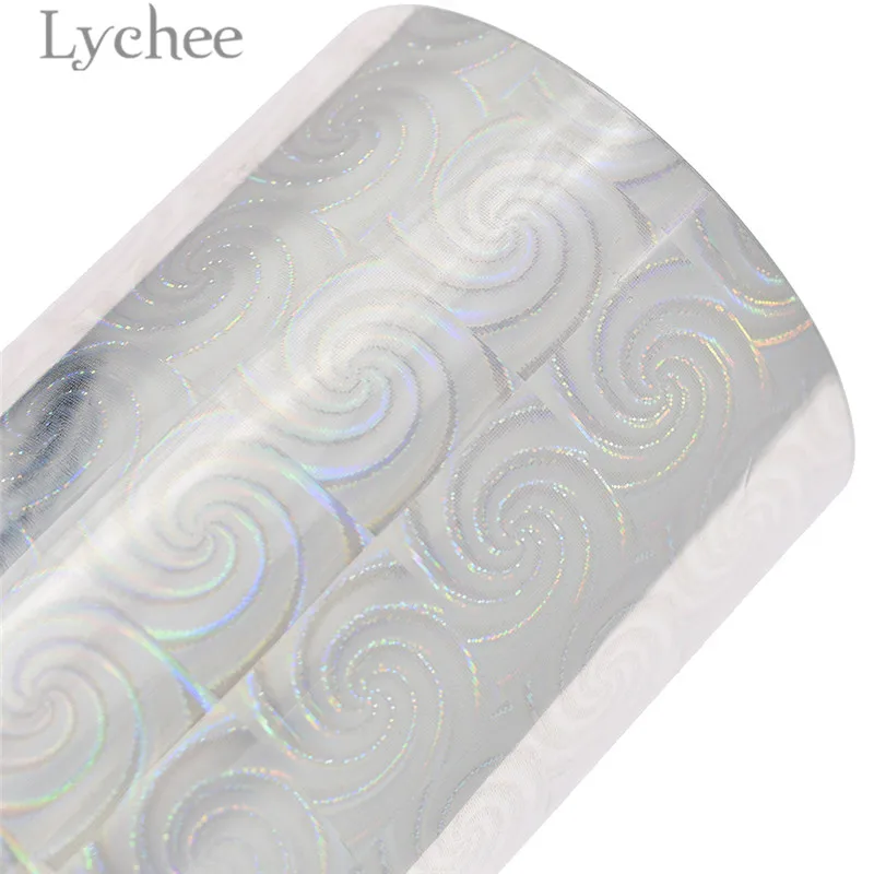 Lychee 16 см x 120 м ПЭТ многоцветная фольга горячего тиснения бумага тисненая Лазерная Фольга бумага DIY ручной работы материал для одежды карты