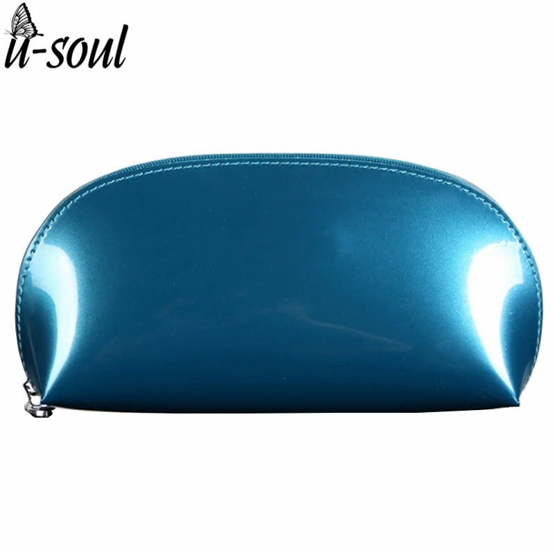 Высококачественные сумки для макияжа из лакированной кожи женская косметичка на