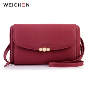 Дизайнерская дамская сумочка на плечо WEICHEN, кожаные женские сумки-мессенджеры, дамская сумочка через плечо, Женский чемоданчик