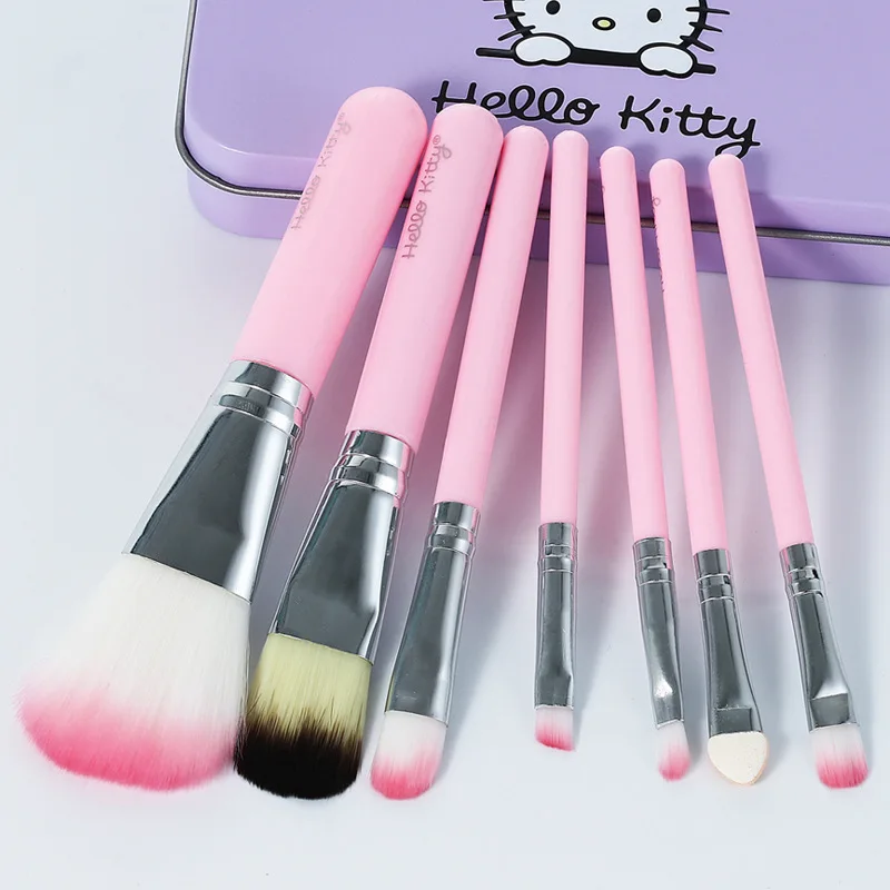 Детские игрушки для макияжа Hello kitty 7 шт. в упаковке набор кистей маленькой девочки