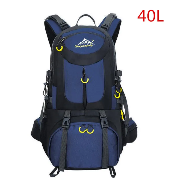 Dark Blue 40L Мужской открытый 40L/50L большой нейлоновый водонепроницаемый рюкзак для альпинизма походный военный Molle Camo Мягкий ремень сумка на плечо - Цвет: Dark Blue 40L