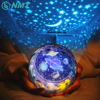 starry sky earth rotate projector led night light usb aa battery powered led night lamp novelty baby light for christmas gift