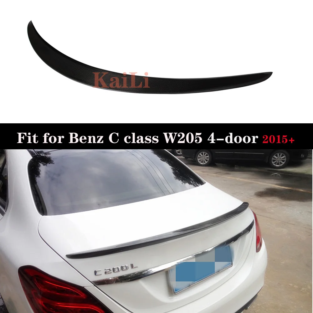 Для Mercedes C Class W205 4 дверный седан спойлер из углеродного волокна заднего багажника