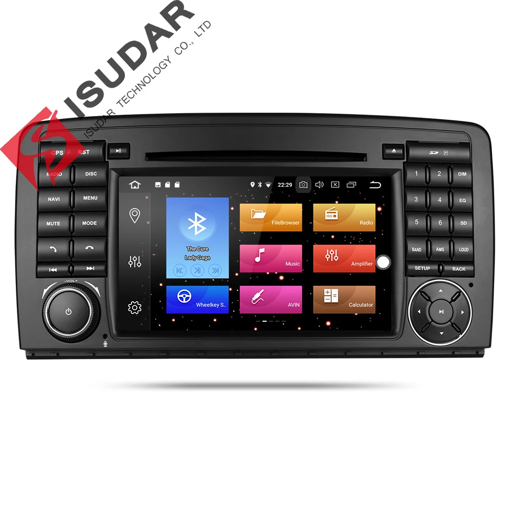 Isudar Автомагнитола 2 Din с 7 Дюймовым Экраном на Android 8.0 Для Автомобилей Mercedes/Benz/AMG R Class