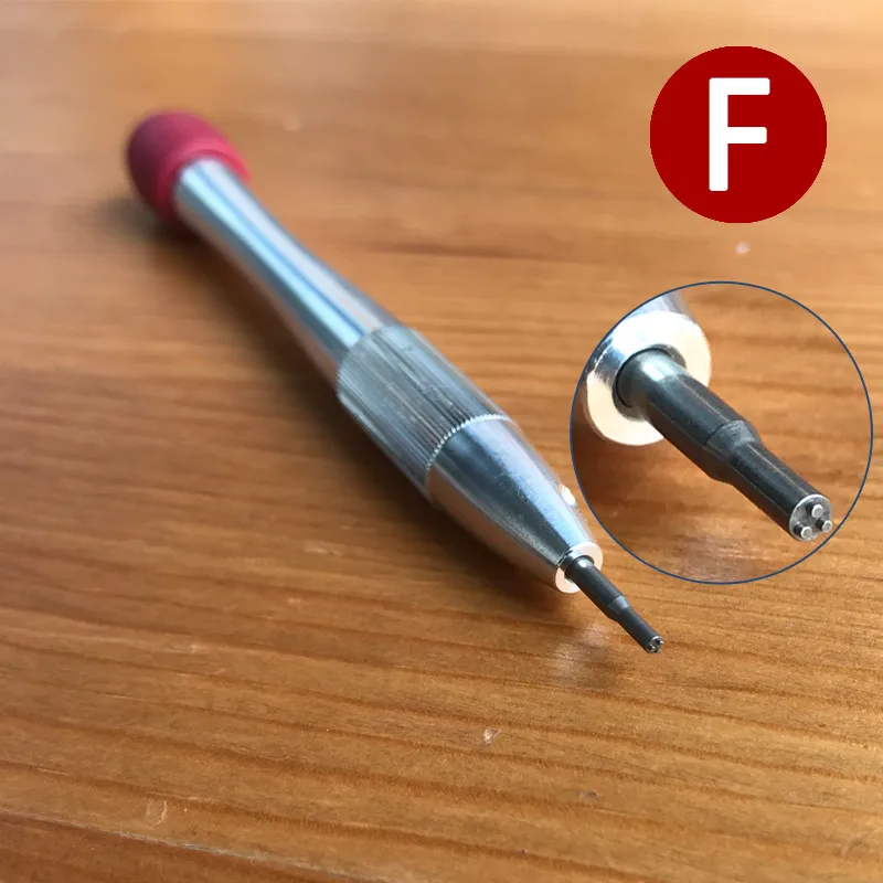 F Стальная специальная отвертка для Audemars Piguet, Bvlgari, Bulova, IWC, Richard Mille, Rocks, Omega watch parts tools - Цвет: F