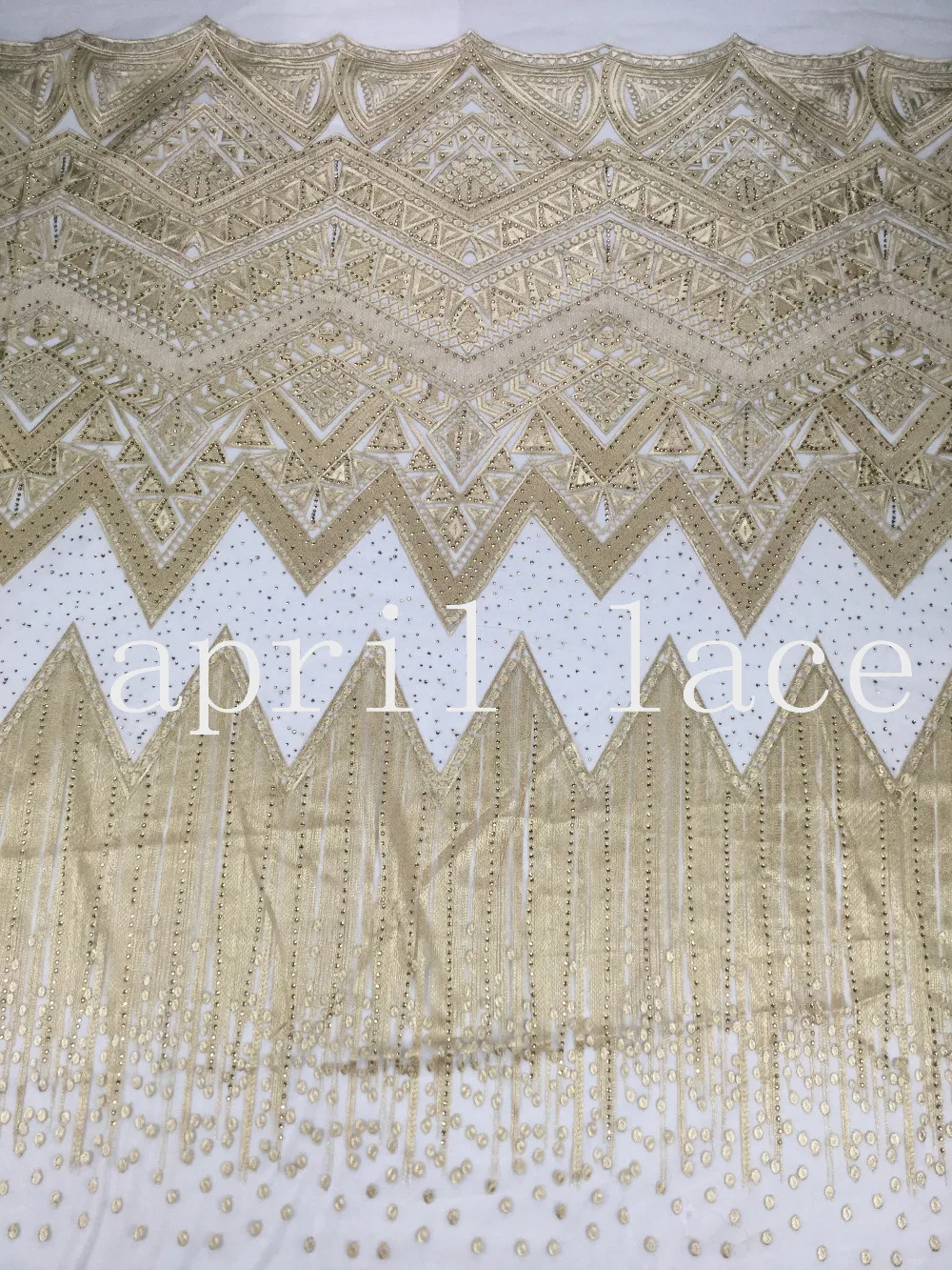 

5 ярдов/партия, светло-золотистая Цветочная вышивка mx304 # для свадебного платья