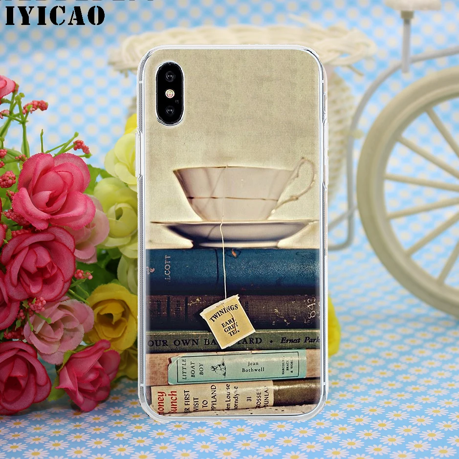 IYICAO First coffee book Hard Case Cover Shell for iPhone 4 4s 5 5s Se 6 7 7plus 8 8Plus X XS MAX XR 6s Plus 11 pro max | Мобильные