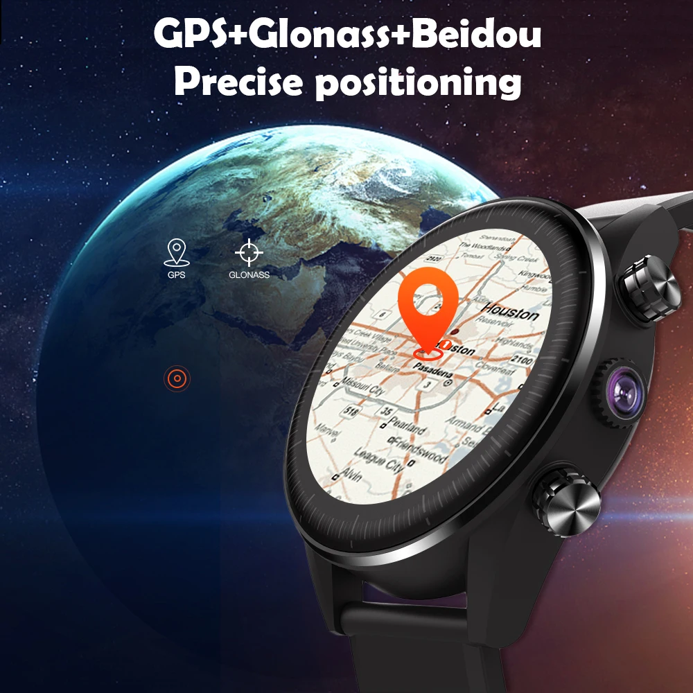 LEMFO KC05 2019 Новые 4G умные часы для мужчин Android 7.1.1 четырехъядерный GPS 5MP камера 610 мАч