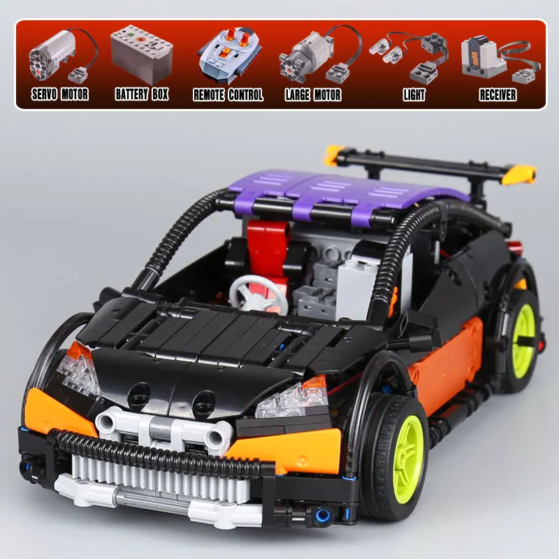 640Pcs Новинка 20053 Technic серия хэтчбек тип RC автомобиль MOC-6604 строительный блок образование детей Дистанционное управление автомобиль - Цвет: 640Pcs