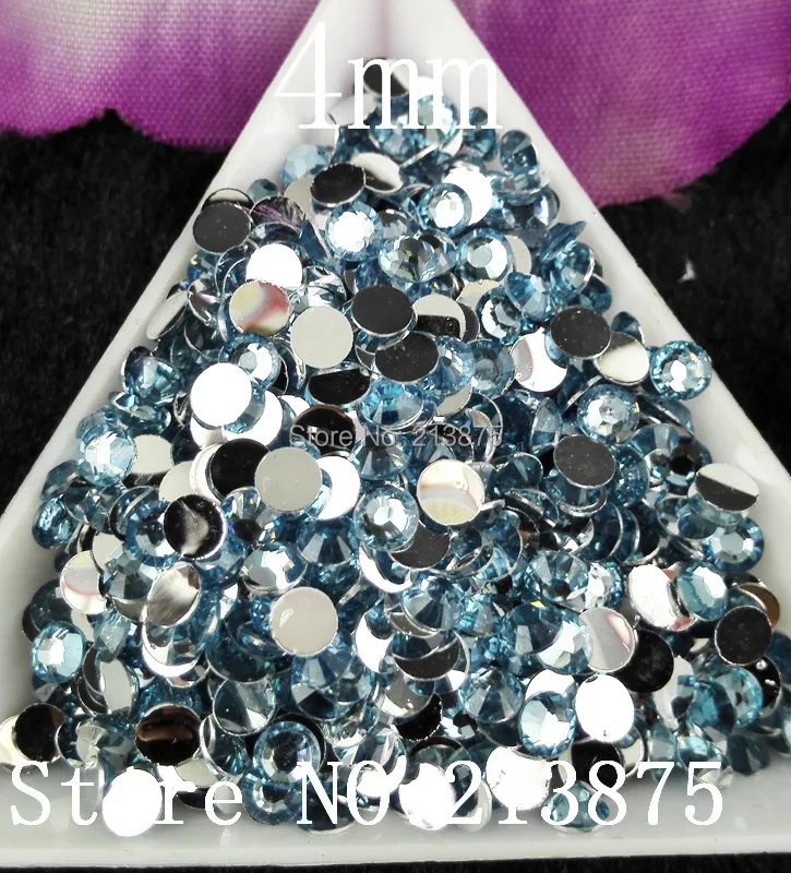 Бесплатная доставка 5000 шт. разногранная искусственная смола 4 мм плоская задняя