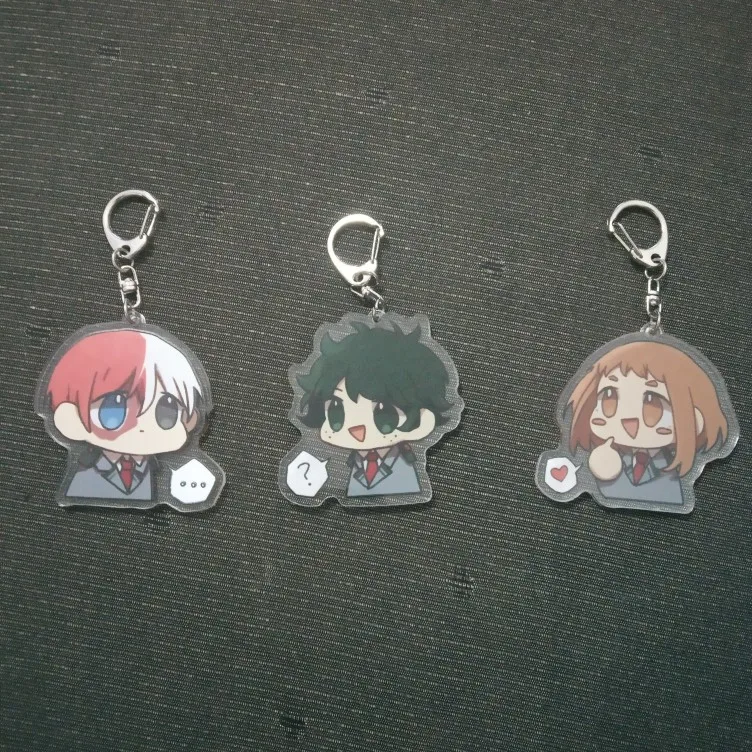Аниме My Hero academic Todoroki Shoto Bakugou Katsuki Midoriya Izuku эмотикон брелок для косплея акриловая