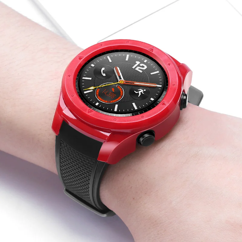 RED Чехол для часов для huawei Watch 2 сменный корпус силиконовый защитный чехол с защитой от царапин чехол для huawei - Цвет: RED