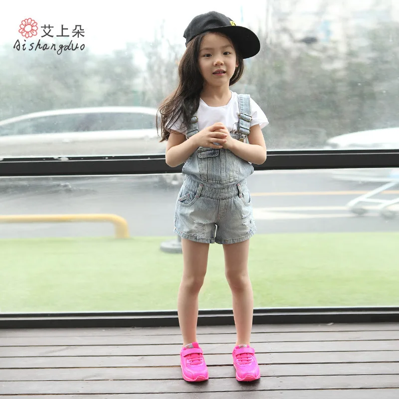 Girls fashion bib pants children velvet 