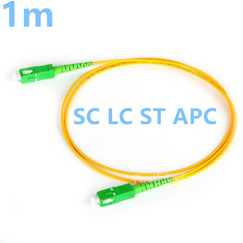 1 м SC LC ST APC к G657A волоконный патч-кабель перемычка патч-корд Simplex 2 0 мм ПВХ OS2 SM изгиб