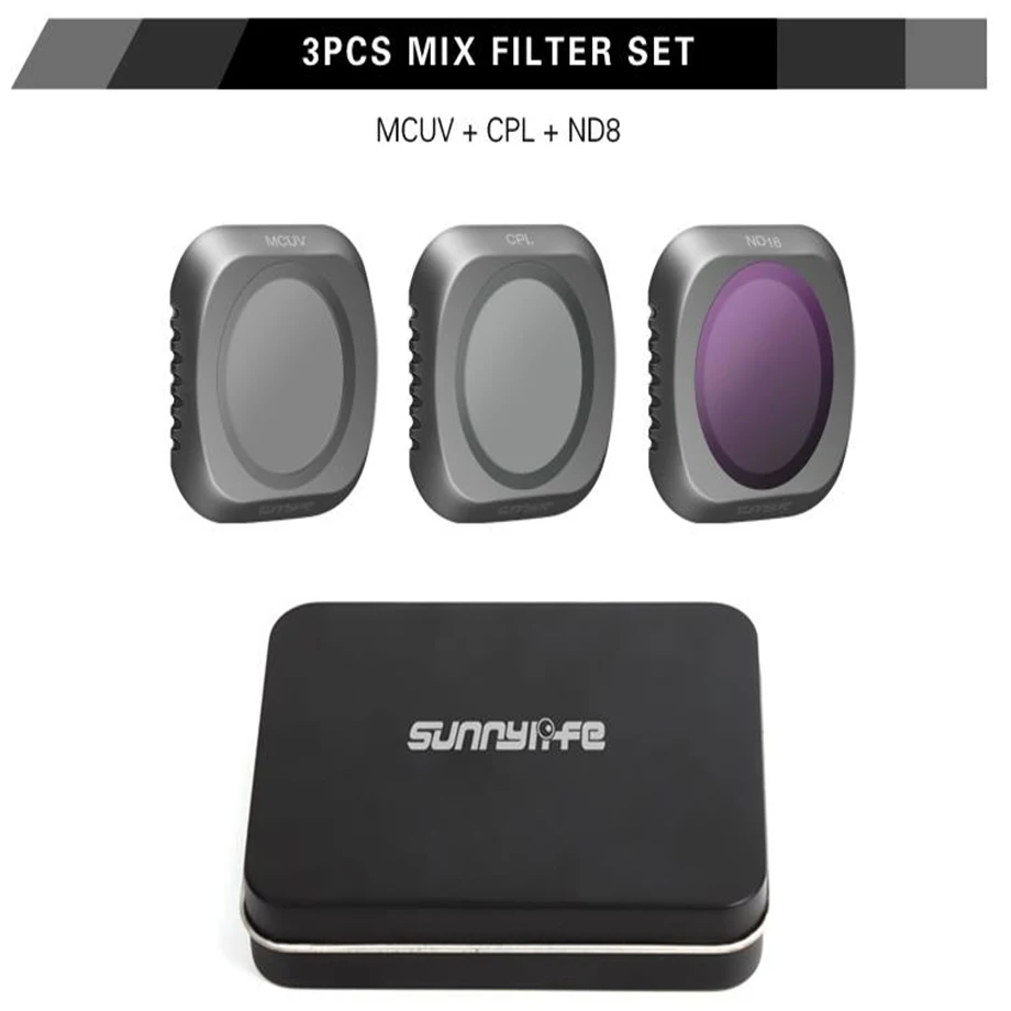 Для DJI Mavic 2 Pro нейтральная плотность ND4 + 8 16 32 UV CPL фильтр для дрона Set стекло Mavic2