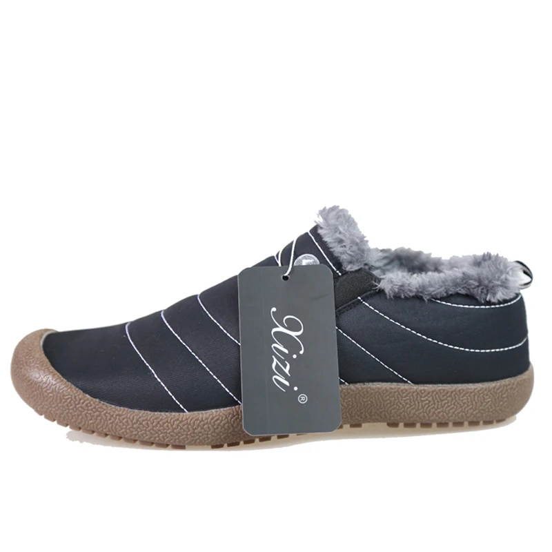 XIZI/Большие размеры 35-48 теплые мужские зимние ботинки на меху плюшевые ботильоны
