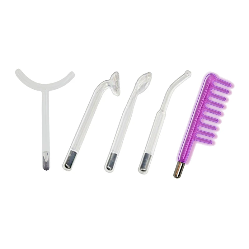 Violet Kit Высокочастотная машинка для массажа лица HF уход за кожей машина против выпадения волос гребень набор лечение акне инструмент анти-стресс забота о здоровье - Цвет: Violet Kit