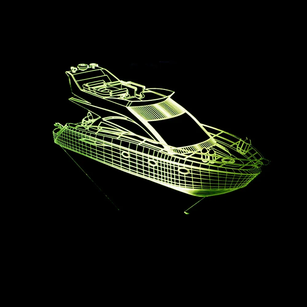 Новый ночсветильник для яхты 3d 7 цветов сенсорный пульт дистанционного