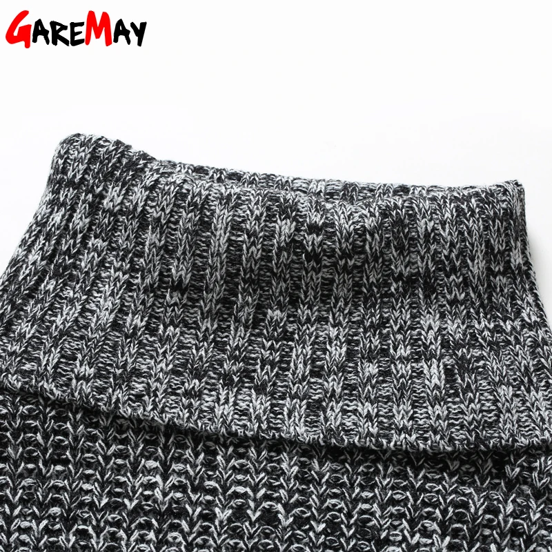 GAREMAY Womens Turtleneck Sweater Winter Warm Knitwear Oversized For Women Tops Fashion Long Clothing Ladies Jumpers | Женская одежда