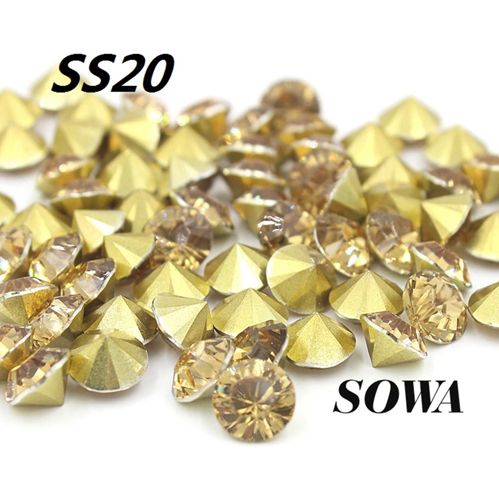 

Бесплатная доставка, модный SS20 4,6-4,8 мм светло-желтый 432 шт/пакет (3G) стразы из смолы с острым основанием, камни из смолы для украшения своими р...