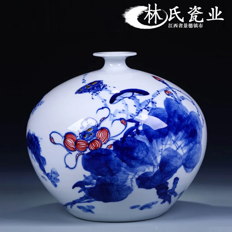 Старинный сине-белый Рисунок в китайском стиле с ручным рисунком из керамики