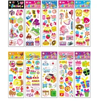 10pcs different cartoon sticker toys for children gift kindergarten sticker candy music decoration on phone book no repeat