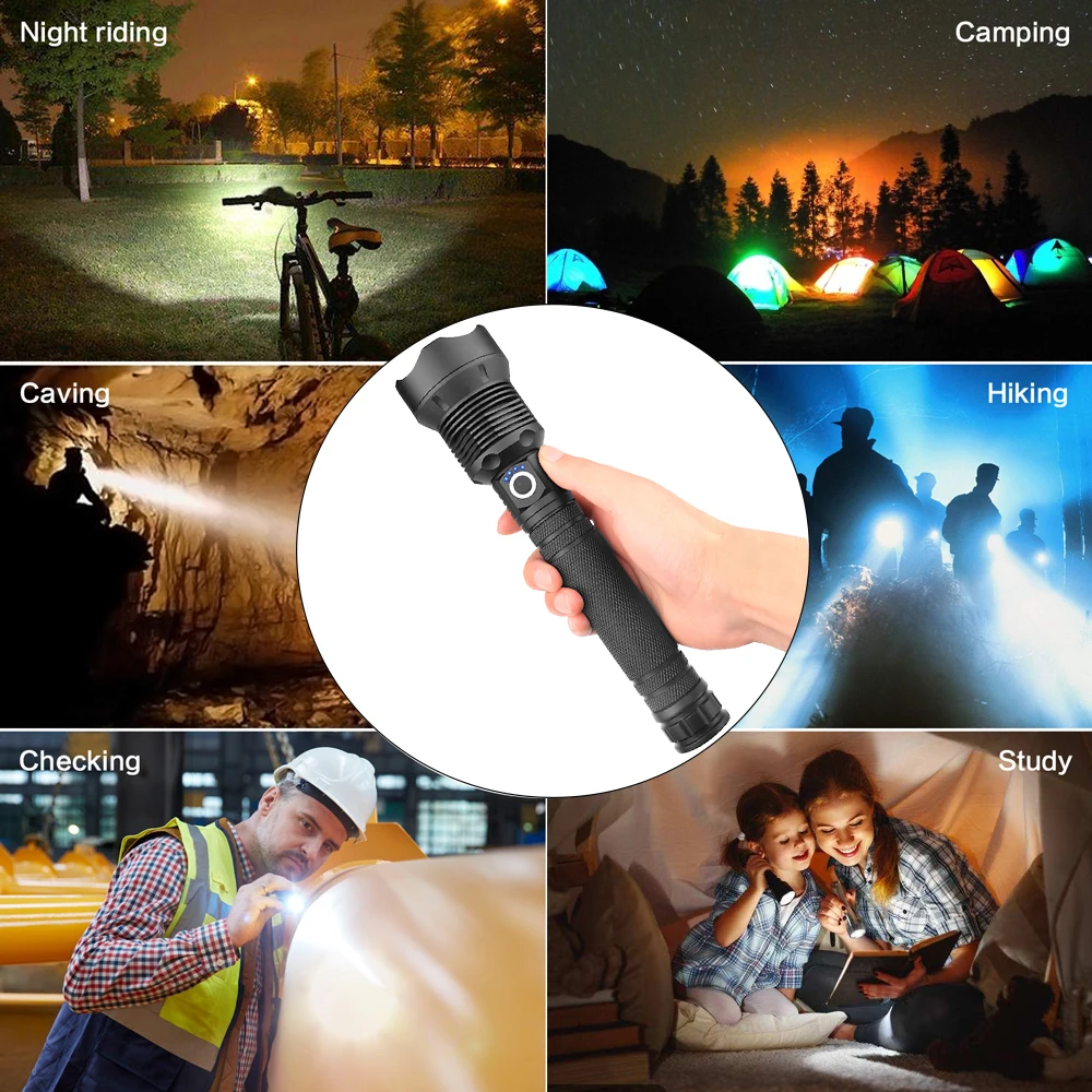 Самый мощный XLamp xhp70.2 светодиодный фонарик USB регулируемый xhp70 xhp50 18650 или 26650