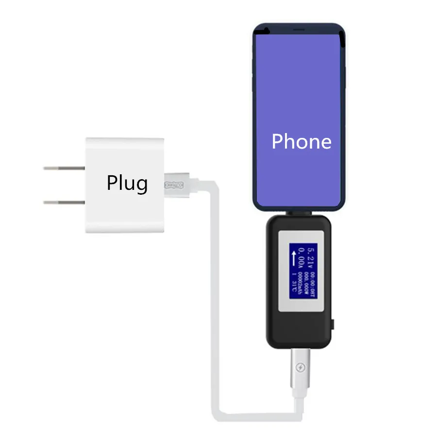 Usb тестер Type C 4 30 в напряжения тока ЖК дисплей USB зарядное устройство Тестер