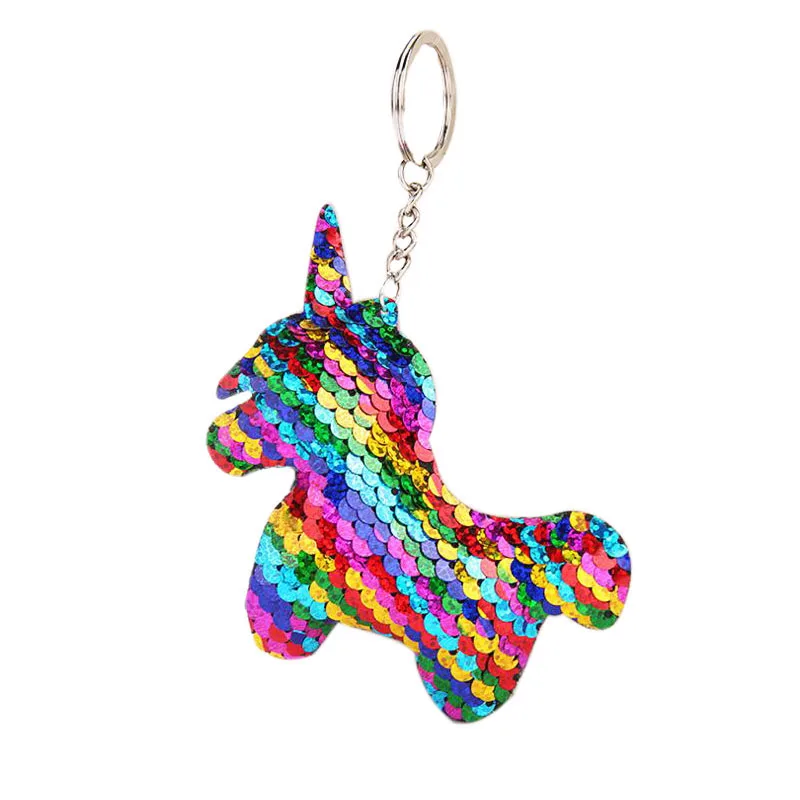 CDCOTN светоотражающий яркий автомобильный брелок с единорогом блестками и