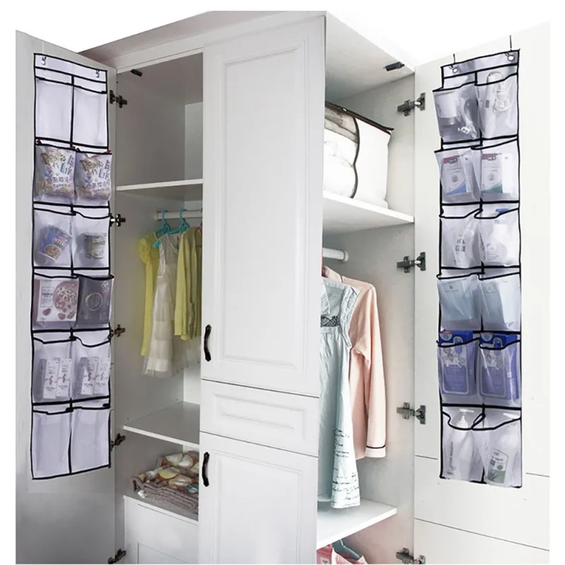 

12 Grids Non-woven Storage Bag Behind Doors Home Shoes Organizing Bag Bearing up to 8KG Bedroom Wall Hanging Organizer Decor Z