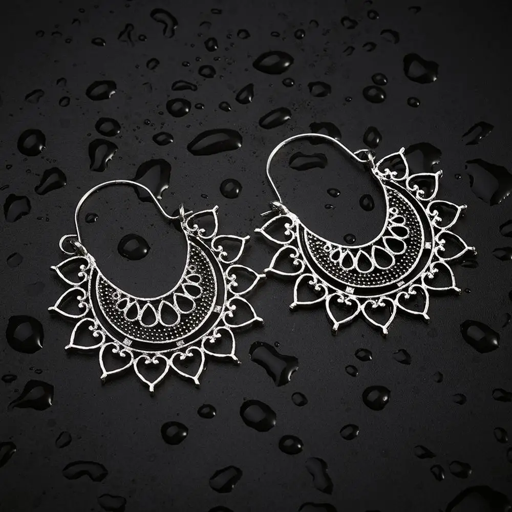 20 пар Винтаж в богемном стиле ретро Стиль серьги из сплава обруч Античная Длинные