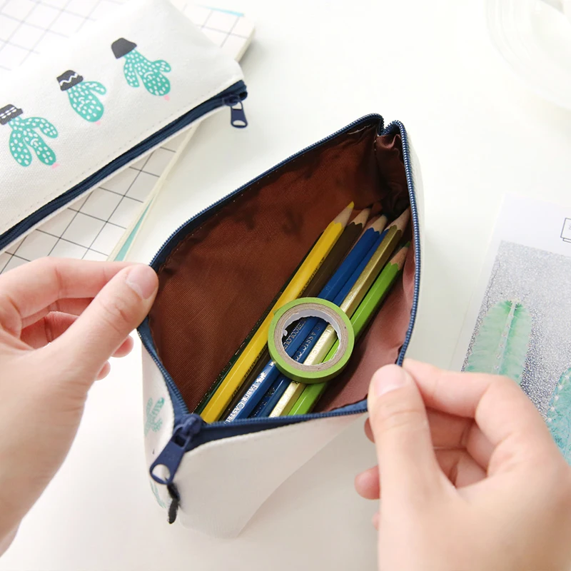 Новый Свежий кактус Lover чехол Милая Холщовая Сумка карандаш школьные