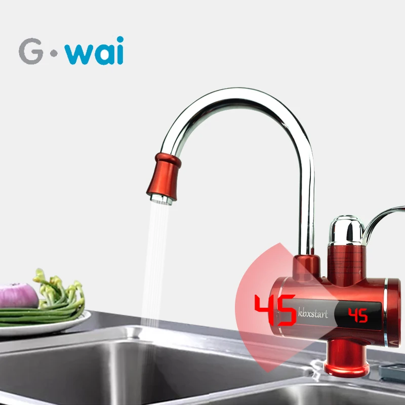 Электрический водонагреватель 220 В кран без резервуара кухонный мгновенный