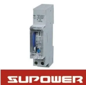 SUL180A 12 V AC/DC Постоянный ток din-рейка с Батарея 24 часа в сутки программируемый механический таймер THEBEN аналоговые реле времени
