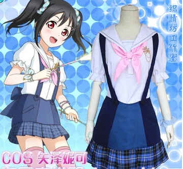 

Free shipping Anime Love Live Cosplay Costumes Women Rin Hoshizora Minami Kotori Nico Yazawa Eli Ayase Sailor Uniform costume