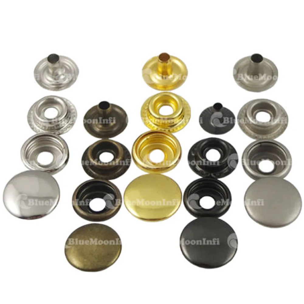 Один инструмент + 100 наборов защелкивающиеся застежки Быстрая заклепка для