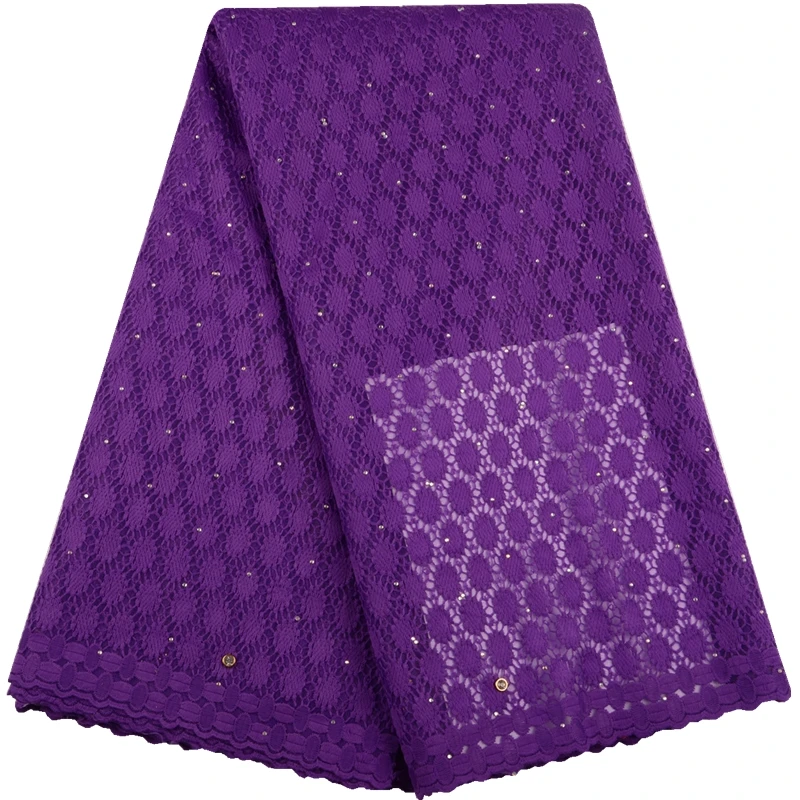 2019 фиолетовая французская сетчатая кружевная ткань Высококачественная