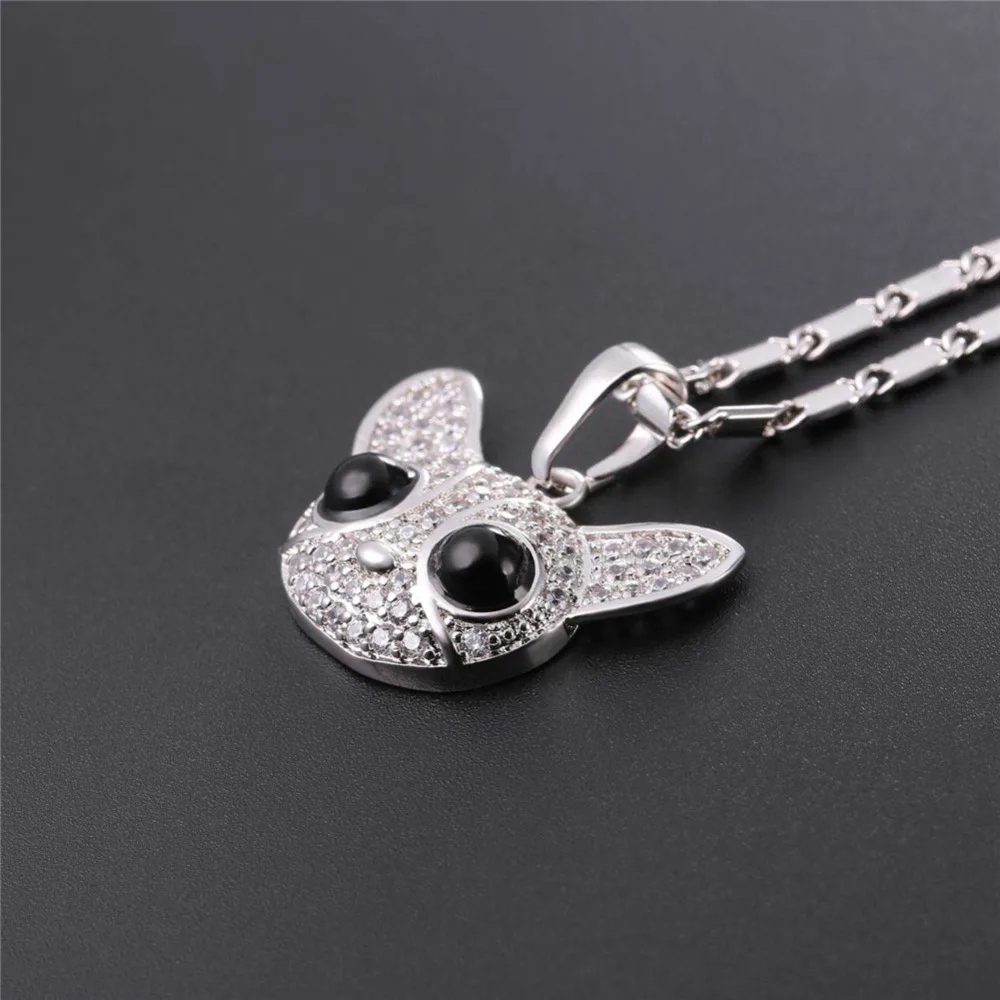 Kpop белая кубическая циркония симпатичная подвеска с чихуахуа