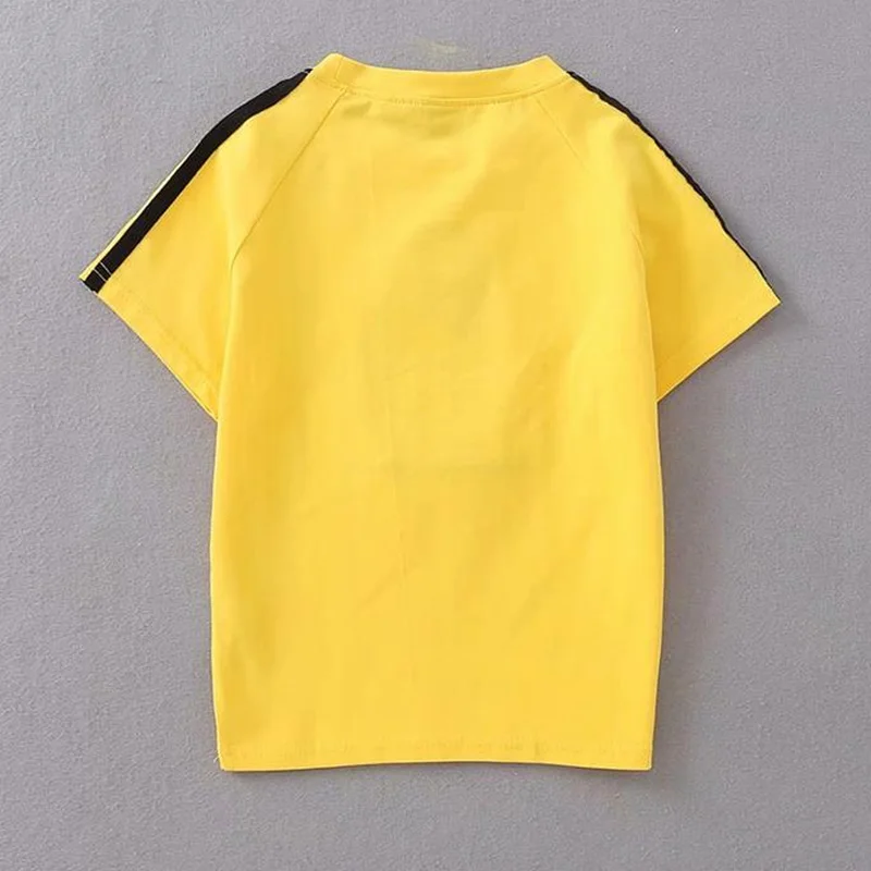 Футболка 2018 Женская облегающая короткая летняя футболка с узкими буквами