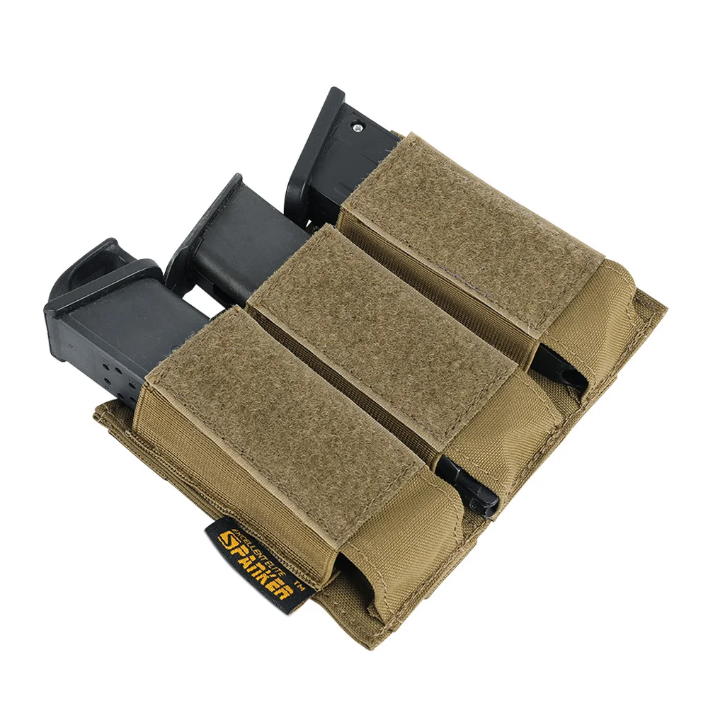 Отличные Элитные бизань тактические Molle тройной журнал сумки военные Glock пистолет клип маленькая сумка Волшебная наклейка чехлы